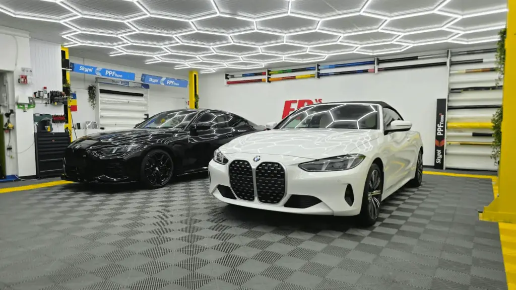 BMW Seria 4 Cabrio protejat cu folie PPF în atelierul ED's Detailing Garage din București