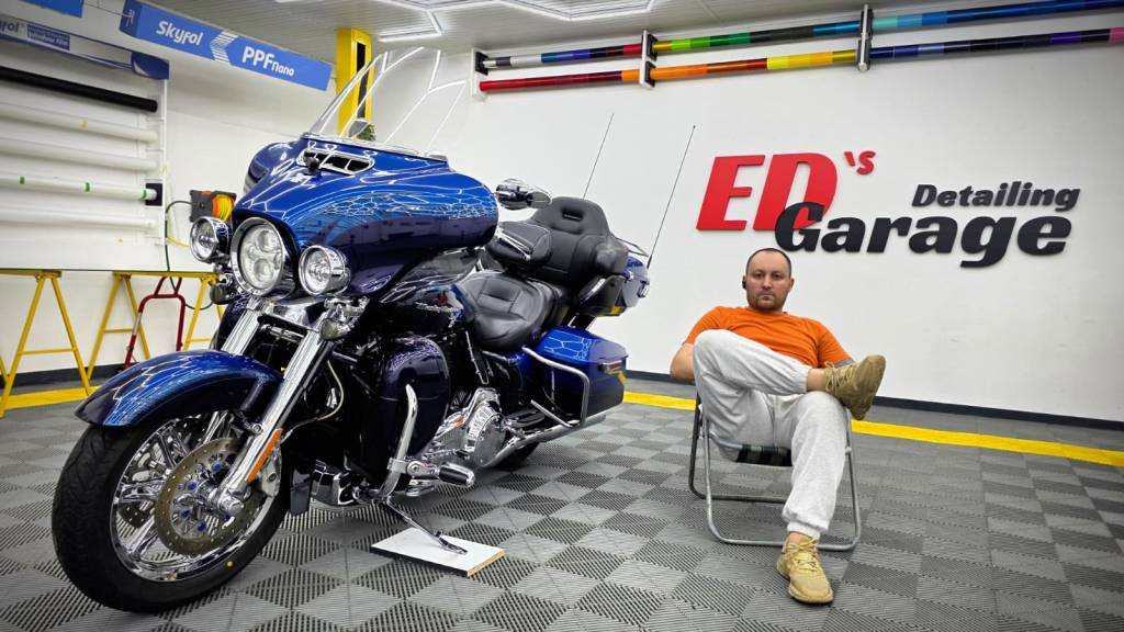 Evaluare personalizata Harley Davidson Ultra CVO la ED Detailing Garage Bucuresti