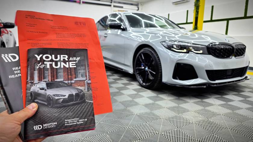 TUV pentru kit Maxtom design montat pe BMW M340i in Bucuresti